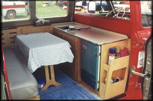 1963 Greenbrier camper interior