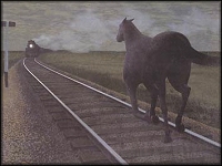 Horse And Train by Alex Colville (1954) Art Gallery of Hamilton