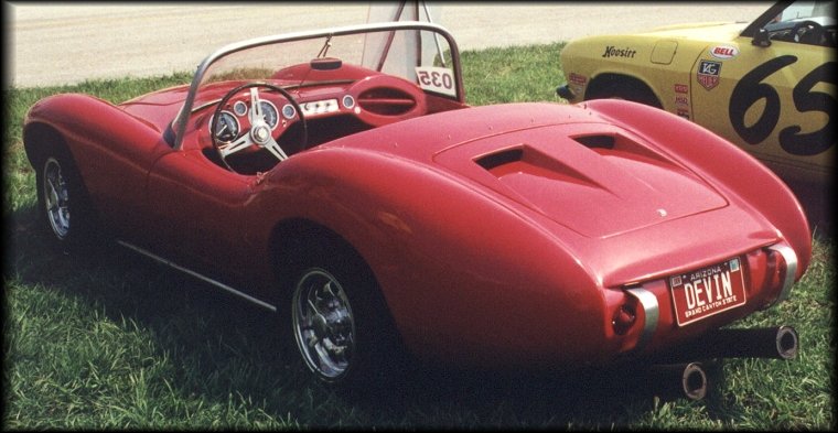 Devin sports car (rear 3/4 view)