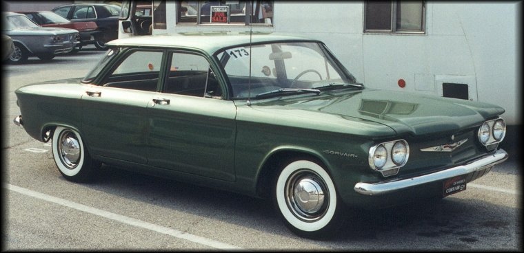 1960 Corvair 500 sedan (front 3/4 view)