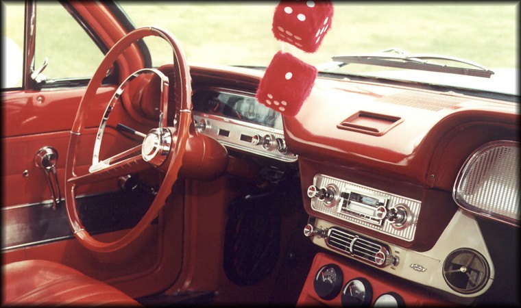 1962 Corvair Monza club coupe interior with air-conditioning