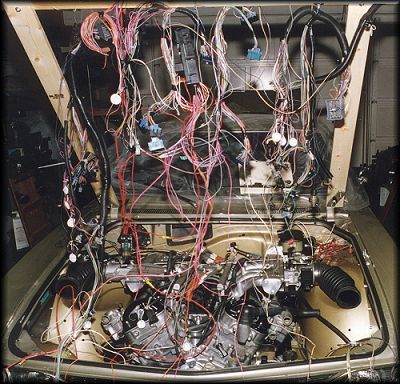 The wiring associated with one of the two ECMs