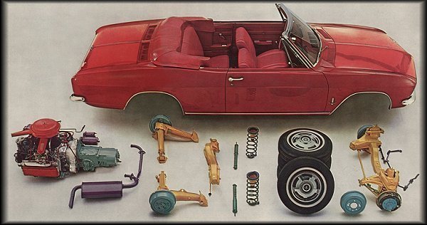 Late model Corvair component view