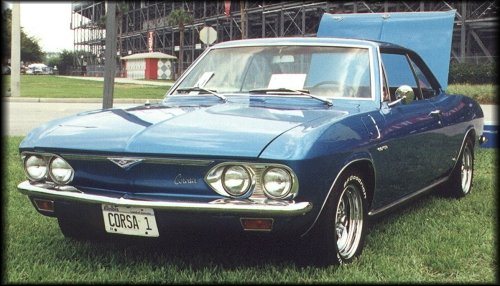 1966 Corvair Corsa sport coupe (front 3/4 view)