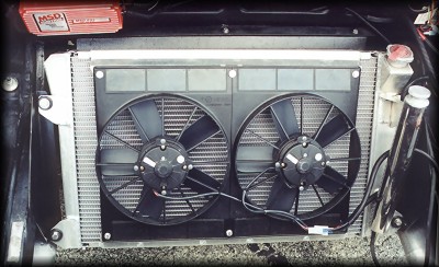 Bill Bertram's rear mounted radiator and fans