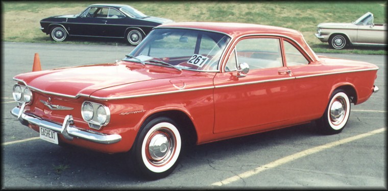 1960 Corvair 700 club coupe (front 3/4 view)