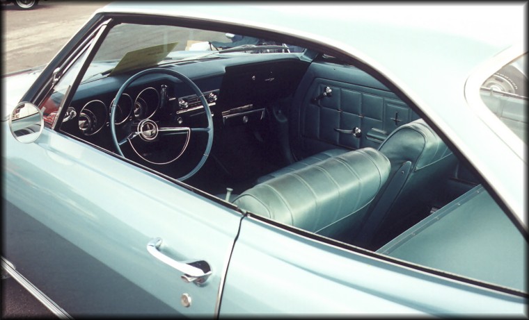 1966 Monza interior with rear seat folded down