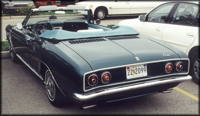 1966 Monza convertible (rear 3/4 view)